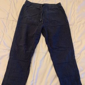 Navy blue linen pants